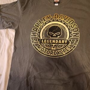 Harley-Davidson Gray T-Shirt with Yellow Logo
